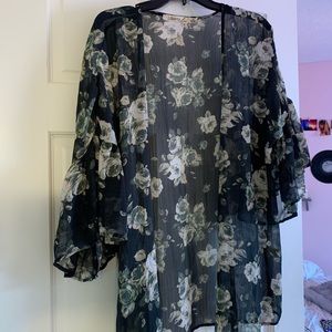 Thin floral cardigan